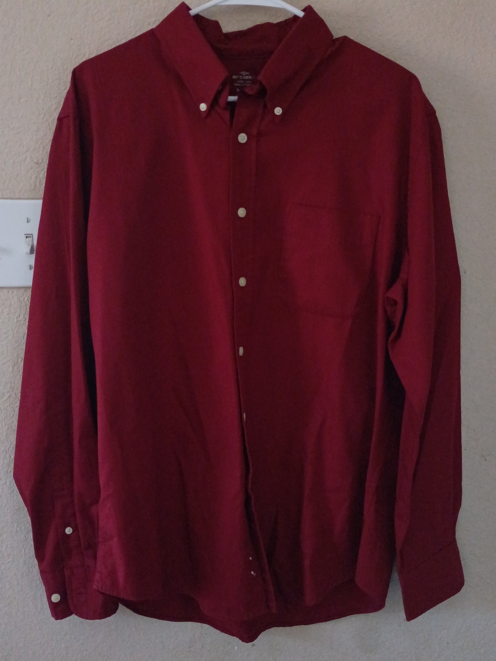Dockers Men's Button-Down Shirt in Burgundy